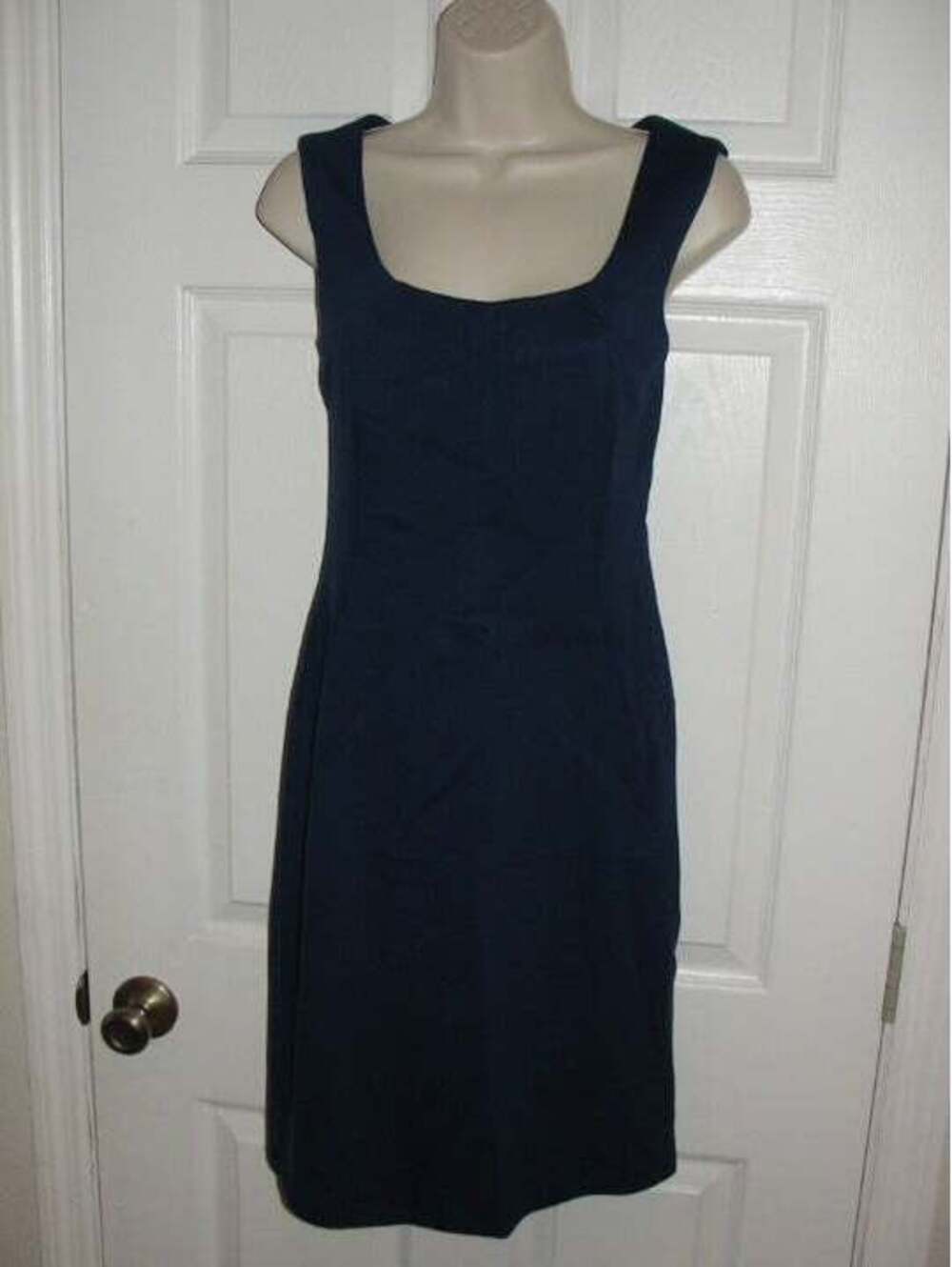 TAYLOR SIZE 10 DRESS DARK BLUE CAREER career fitted zipper down back sexy happy